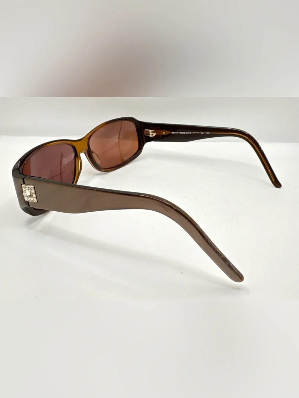 Saks Fifth Avenue 52/S Brown Oval Sunglasses Frames Only